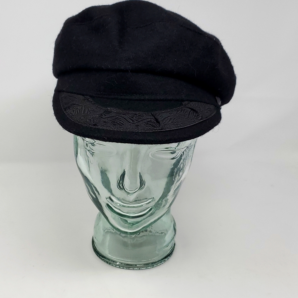 Greek Fisherman Cap Wool Aegean Traditional Authentic Made Greece Hat Black